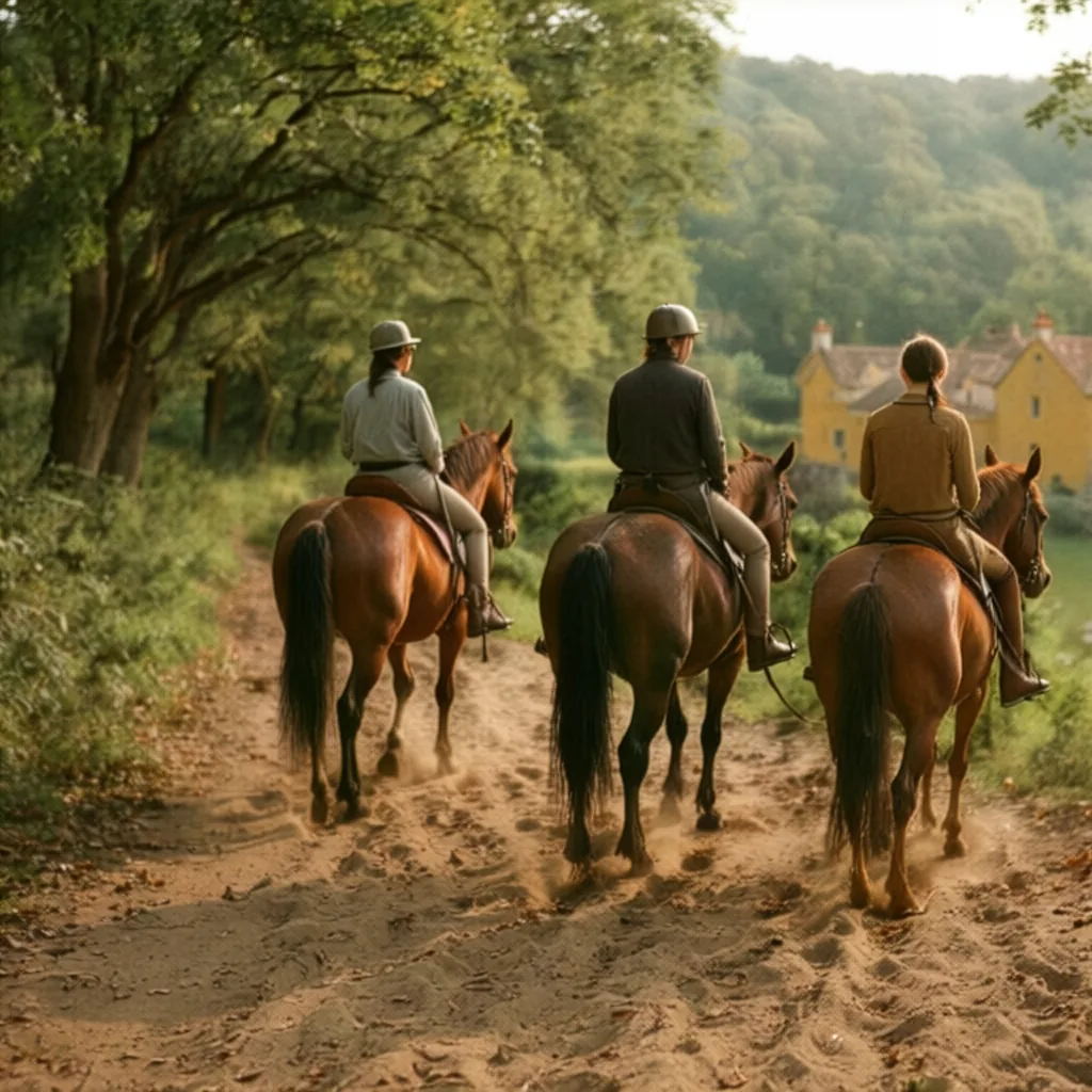Balade à cheval en Dordogne, autour de Fraisse